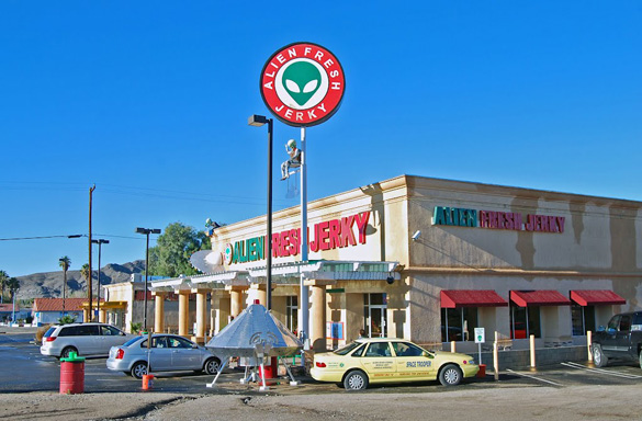 The Alien Fresh Jerky store in Baker, California. (Credit: Jim Nieland)