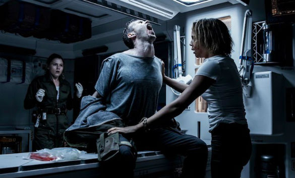 Contamination of space colonists in Alien Covenant caused slight discomfort for those infected. (Credit: 20th Century Fox)