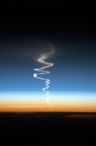 Missile Trail from ISS
