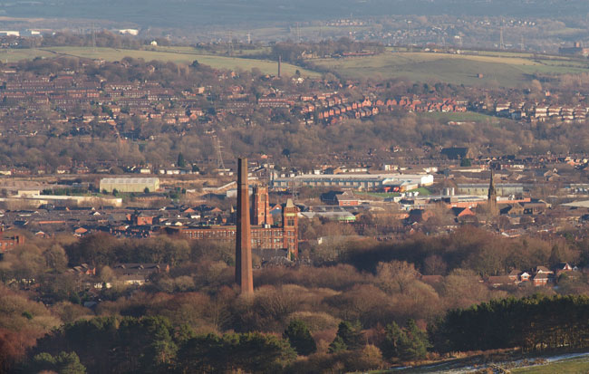 View of Bolton from Winter Hill. (Credit: Francis Franklin/Wikimedia Commons)
