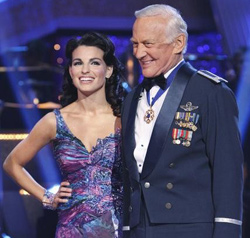 Ahly Costa and buzz Aldrin during his recent appearance on Dancing with the Stars (Credit: ABC)