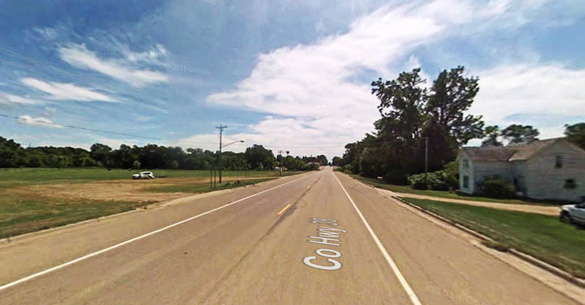 The object eventually moved quickly out of the area before the group could retrieve binoculars for a better look. Pictured: Currie, MN. (Credit: Google Maps)