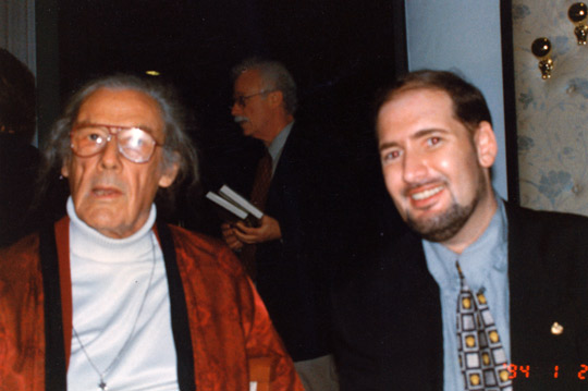 Desmond Leslie and Michael Meseman in Italy, 1997. (image credit: Mauazio Baiata)