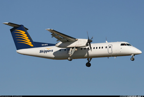 The De Havilland Canada DHC-8-314 Dash 8 involved with the near miss. (Credit: Kian Hong/airliners.net)