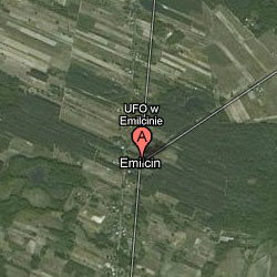 Emilcin on Google Maps notes UFO event