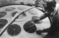 German engineer Andreas Epp at work on thw AVRO in the 1960's.