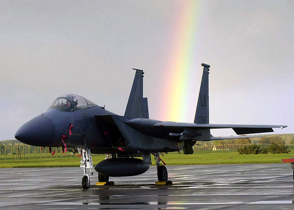 F-15 at RAF Lackenheath, where the jets are speculated to have been from. (Credit: SRA James L. Harper Jr./USAF)