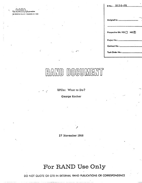 RAND UFO Document cover