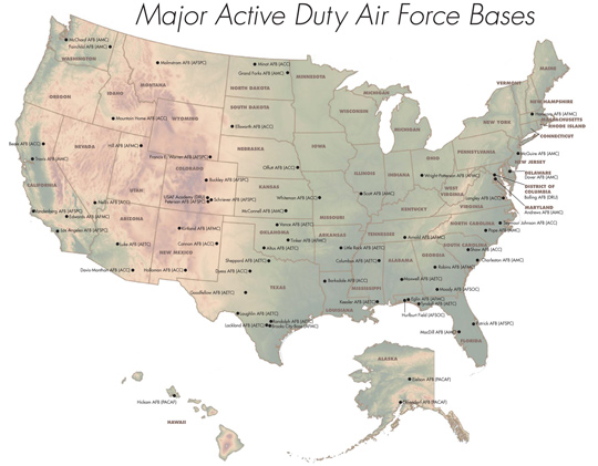 Air Force bases in US