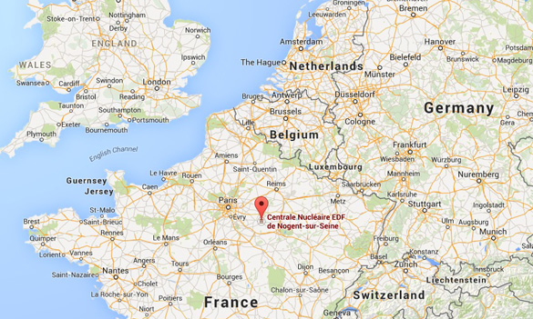 Location of Nogent-sur-Seine in France. (Credit: Google Maps)