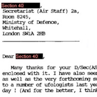 Important testimony by former MOD official in latest UK UFO files