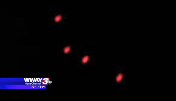 The second image of the UFO provided by the witness. (Credit: Woozy Dell/WWAY)