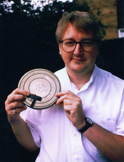 Philip Mantle with film can (image credit: Ray Santilli)