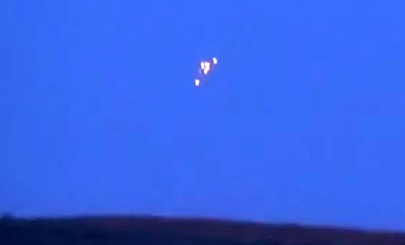 Close-up of UFOs with contrast adjusted. (Credit: YouTube)