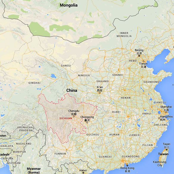 Map of China (Credit: Google Maps)