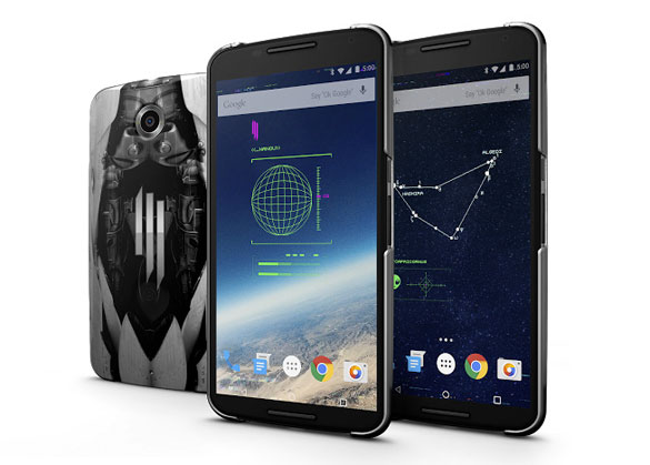 The limited-edition Skrillex Android phone cases. (Credit: Google)