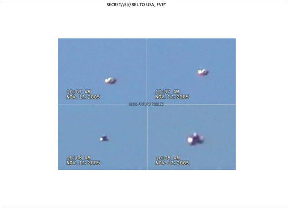 UFO slide 36. Still images of UFO video form Mexico.