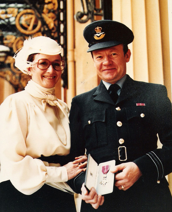 1984: This is Alan Turner with his wife Diane at Buckingham Palace receiving his MBE in l984.