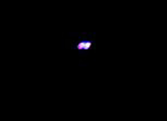 Witness image of the triangle-shaped UFO taken from a video. (Credit: MUFON)