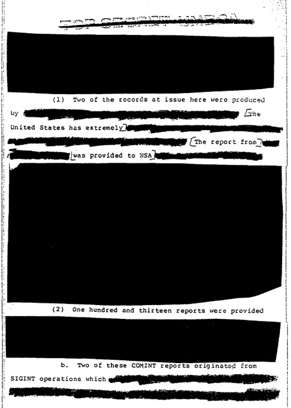 A heavily redacted page from the Yeates affidavit. (Credit: NSA)