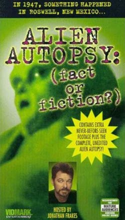 DVD cover to the original Alien Autopsy documentary