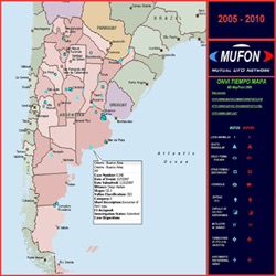 Argentina UFO sightings map