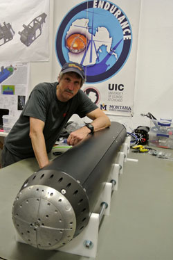 Dr. Bill Stone with VALKYRIE. (Credit: Stone Aerospace)
