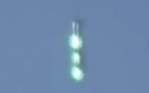 Cigar-shaped UFO over Denton. (Credit: omex2005/YouTube)