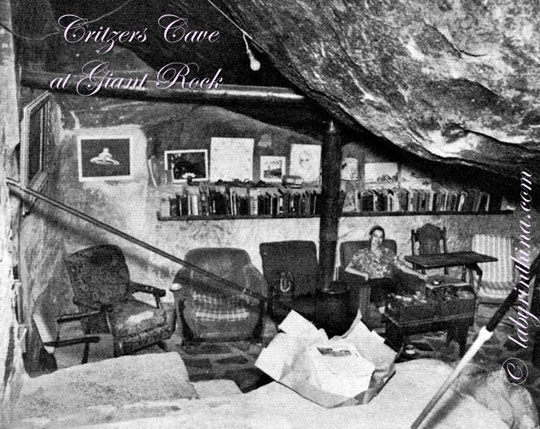 Critzer's room under the Giant Rock. (image credit: labyrinthina.com)
