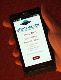 UFO-Track phone app. (Credit: UFO-Track.com)