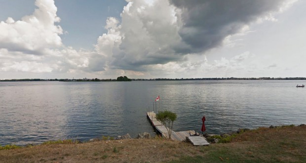 The witness said the triangle-shaped object was massive in size and made no sound as it moved overhead about 10:10 p.m. on August 13, 2014. Pictured: Fort Erie. (Credit: Google)