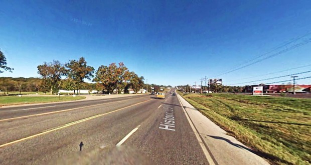 A Missouri State Trooper reported a triangle-shaped object at the tree line in Joplin, Missouri, on August 2, 2014. Pictured: Joplin, Missouri. (Credit: Google)