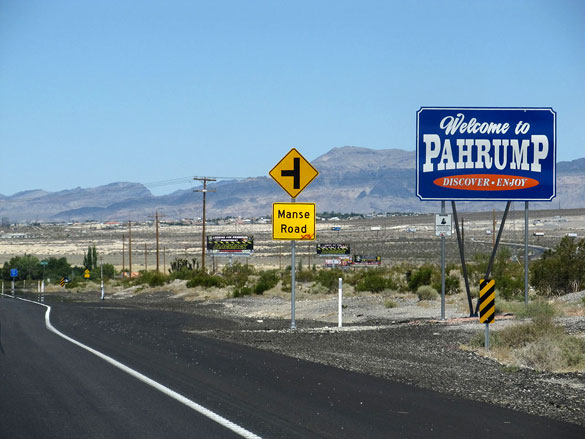 The witness noticed a dark object hovering in the sky and began videotaping on July 12, 2014. Pictured: Pahrump, Nevada. (Credit: Wikimedia Commons)