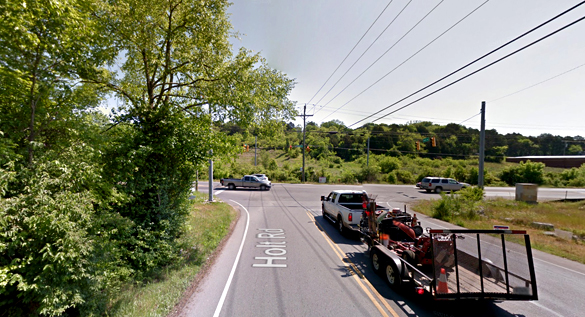 The witness was turning off Holt Road onto Nolensville Road, pictured, when the object was seen hovering over a nearby quarry. (Credit: Google)