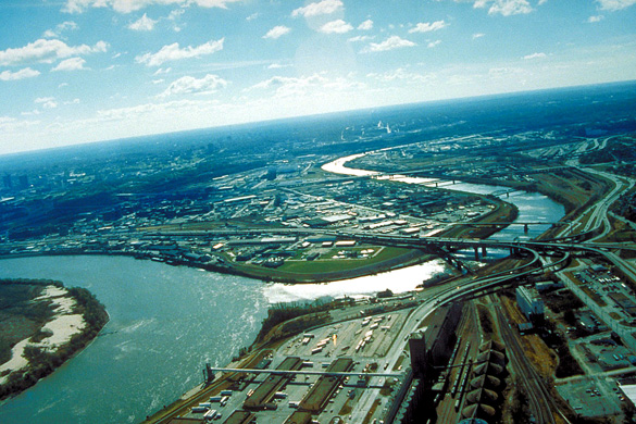 Aerial view of Kansas City, Kansas. (Credit: Wikimedia Commons)