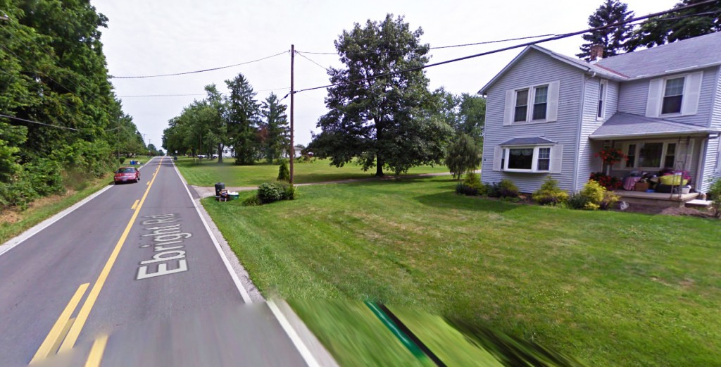 The object hovered at the ground level and was described as a thin jar, but was easily 50 feet tall. Pictured: Canal Winchester, OH. (Credit: Google)