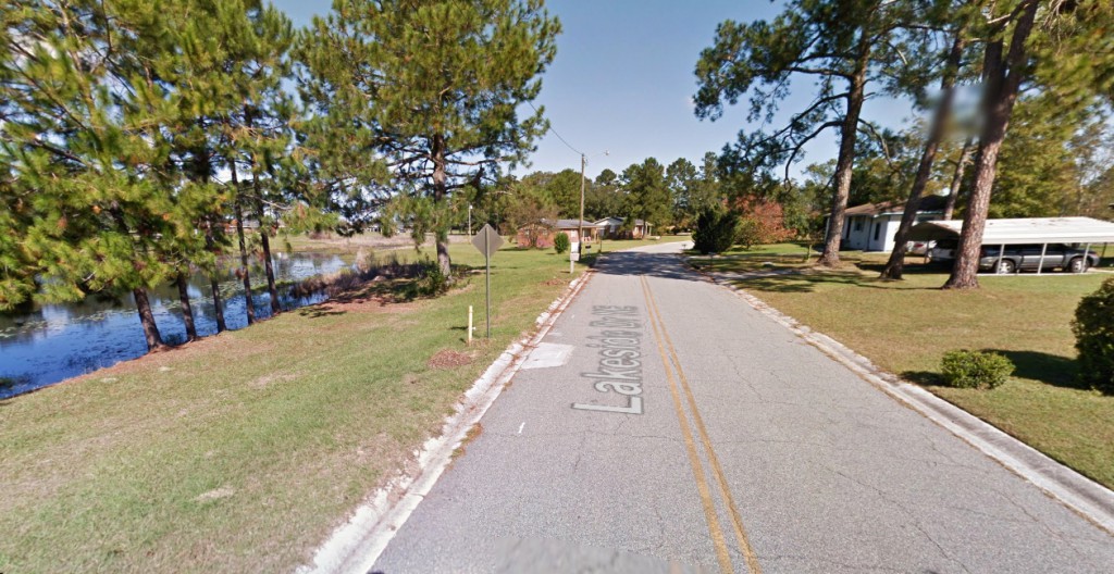 The witness also saw a black helicopter at the time of the UFO sighting. Pictured: Moultrie, GA. (Credit: Google)