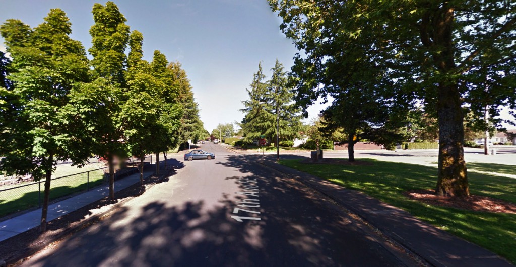 The witness noticed a second, smaller object moving out of the larger object. Pictured: Albany, OR. (Credit: Google)
