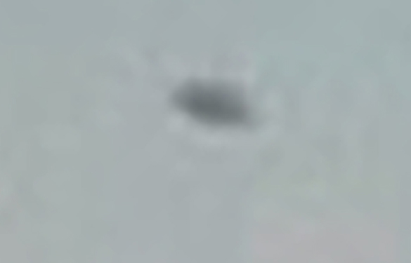 Cropped and enlarged witness image showing the UFO. (Credit: MUFON)