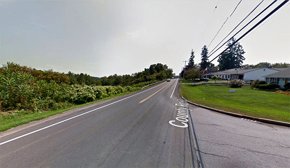 As the witness moved closer to the object, he realized it was hovering. Pictured: The area in Rome, NY, where the witness saw the UFO. (Credit: Google)