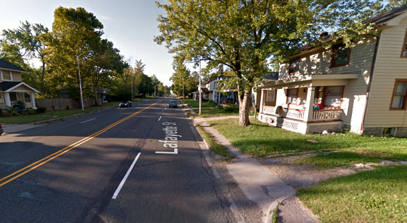 The object was seen hovering over Highway 27 in Fort Wayne, also known as Lafayette Street, pictured. (Credit: Google)