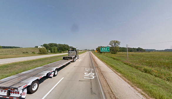 The object remained hovering during the entire sighting. Pictured: Verona, WI. (Credit: Google)