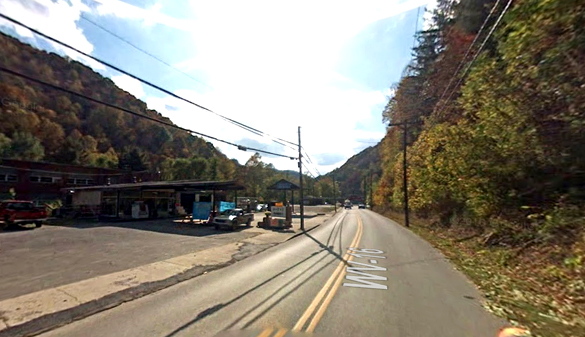 The object was described as disc-shaped and the size of a grapefruit. Pictured: Mullens, WV. (Credit: Google)