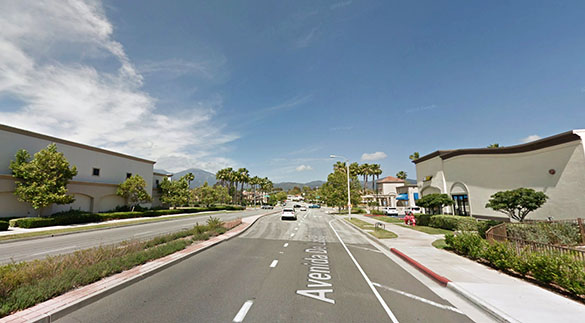The object appeared to be hovering about three feet off the ground. Pictured: Rancho Santa Margarita, CA. (Credit: Google)