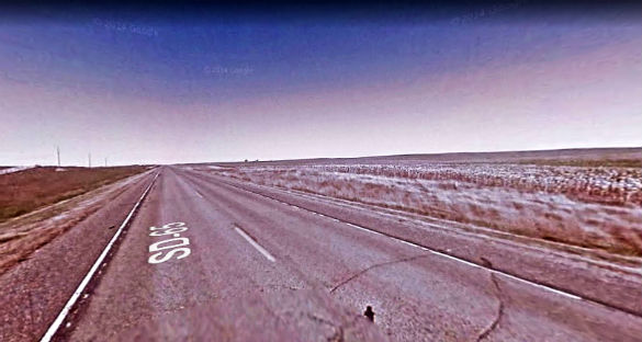 The object was lit white with no blinking lights. Pictured: Highway 65 near Highway 212. (Credit: Google)