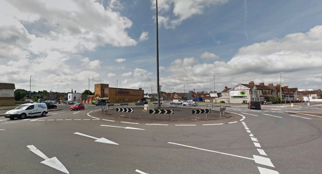 The object moved very slowly away. Pictured: Magic Roundabout Intersection near Drove Road. (Credit: Google)