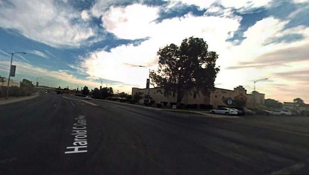 As the object moved away, the witness could see that it was saucer-shaped. Pictured: Yuma, Arizona. Credit: Google