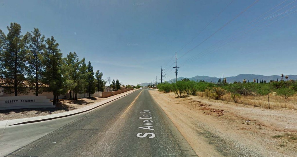 In the morning, they noticed that the object was gone and could not understand how something had gotten into the fenced-in field and out again by morning. Pictured: Sierra Vista, Arizona. (Credit: Google)