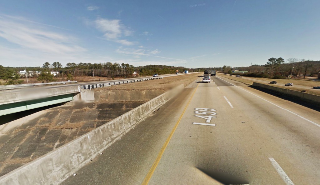 The witness could not stop with the heavy traffic, but assumes many others had to have seen the hovering object. Pictured: I-459 near the Morgan Road exit. (Credit: Google)