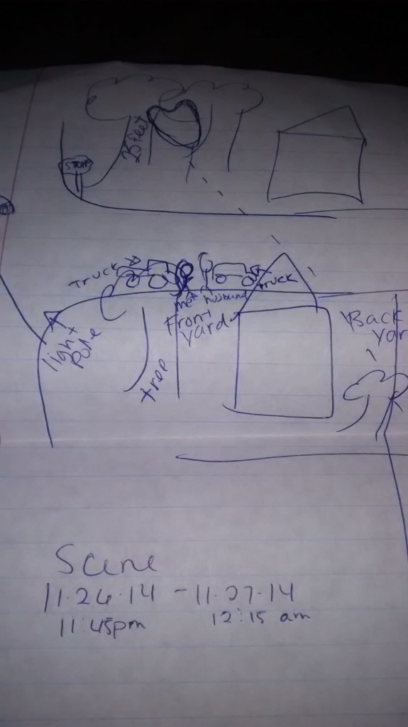 Illustration of the witness area where the object was seen. (Credit: MUFON)